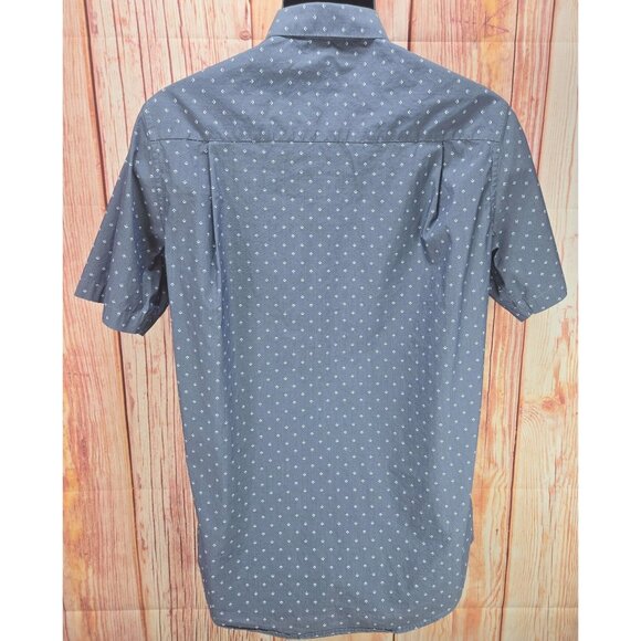 Travis Mathews Mens Geometric Print Shirt Medium Short Sleeve Button-Up - Picture 2 of 6